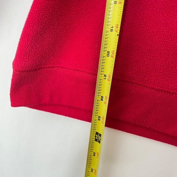 Vintage Disney Mickey Mouse Fleece Sweatshirt Red Embroidered Floral Y2K Retro L - Picture 5 of 7